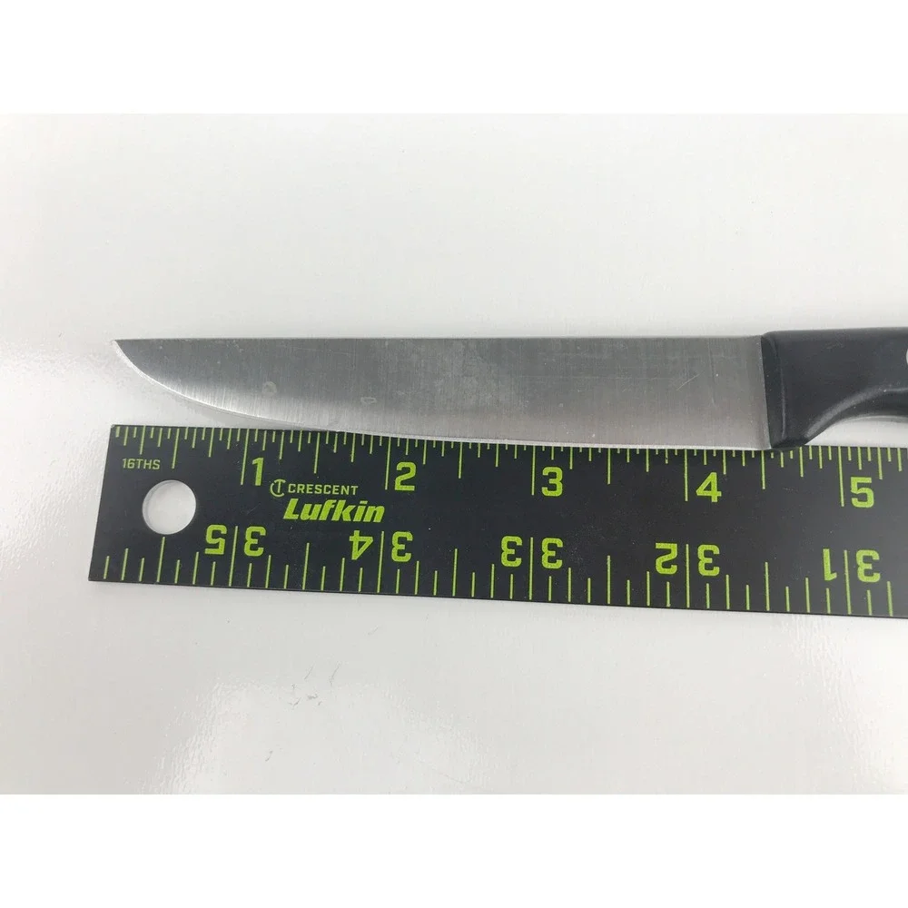 Sabatier Utility Knife Black Handle Stainless Steel Straight Edge Blade 4.5 Inch